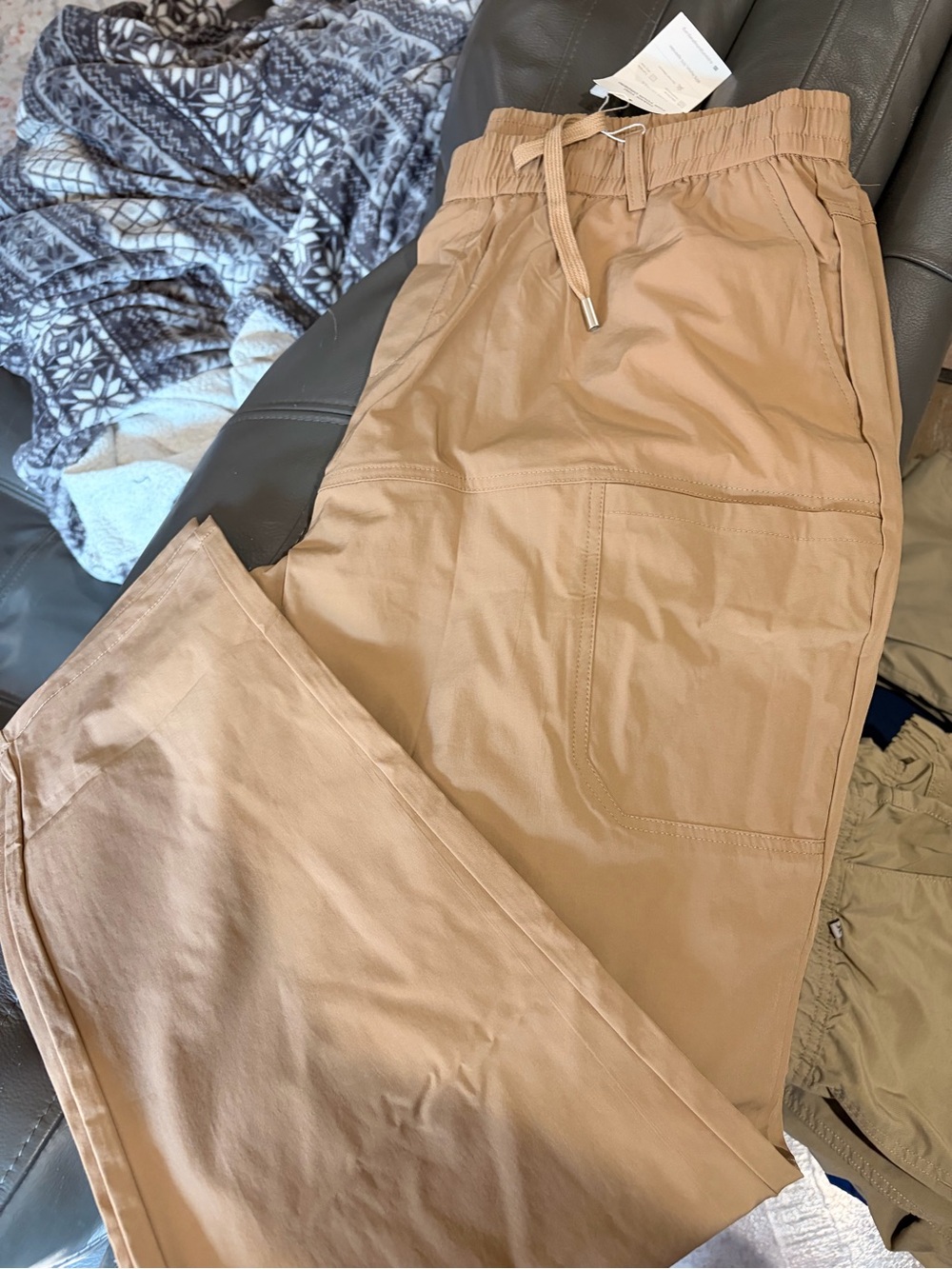 Men's Casual Drawstring Pants - khaki joggers